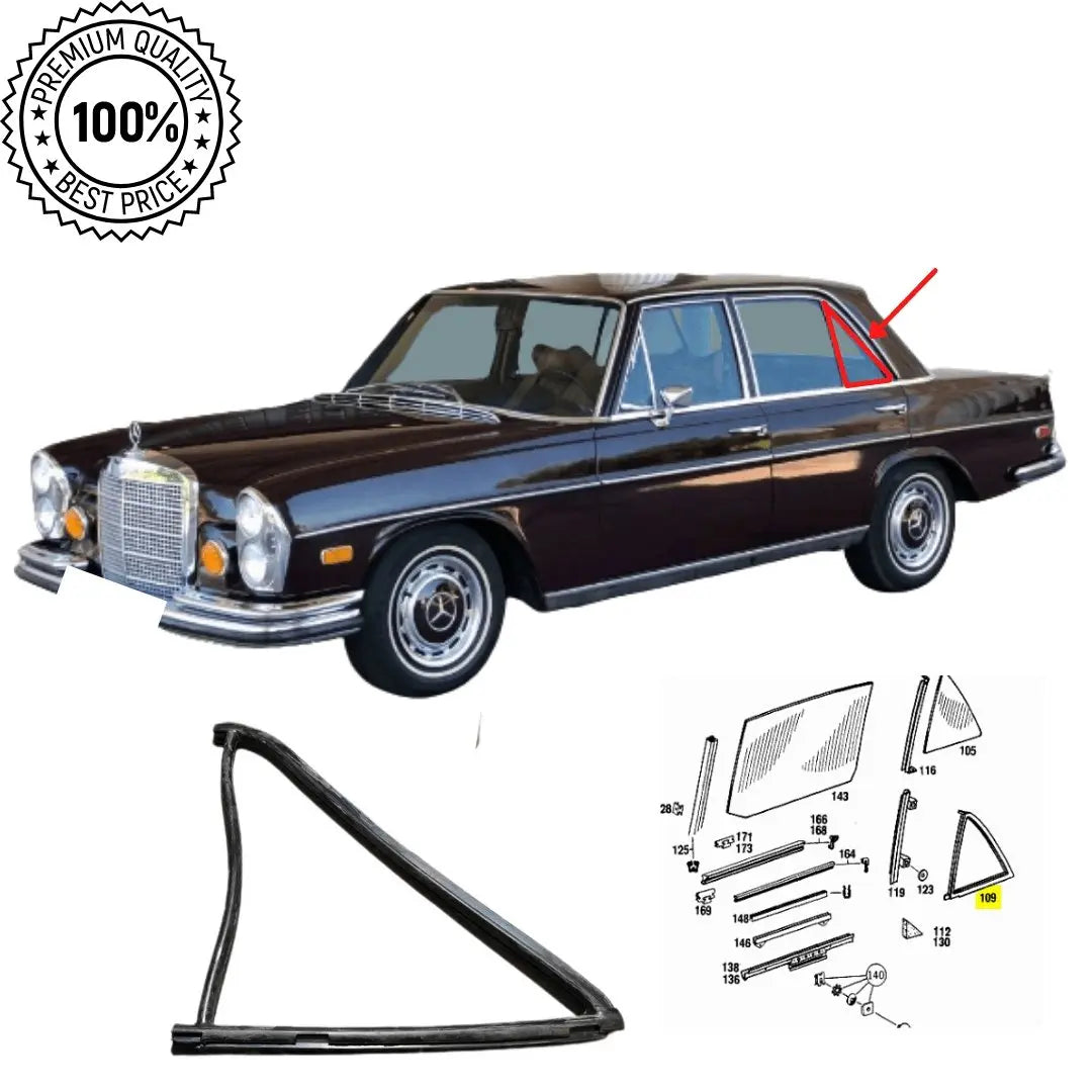 W108 W109 Guarnizione finestrino triangolare posteriore sinistro Nuovo   Mercedes parts online kaufen